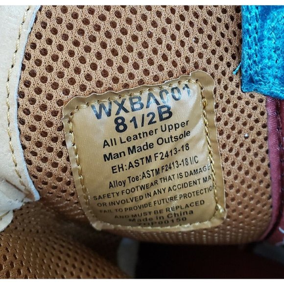 Twisted X Work Boots Alloy Toe Women Size 8.5 B Turquoise Aqua Charcoal WXBA001 - Picture 10 of 16